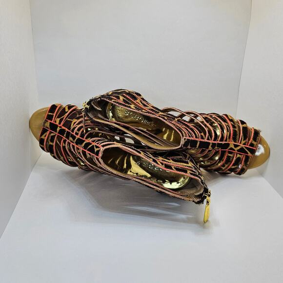 BCBGirls Leopard Print Strappy Leather Heals - US Women's Size 8 - Picture 7 of 9